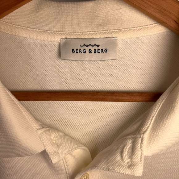 Berg & Berg Polo Shirt Size XL in Off White Color NEW - Picture 3 of 4